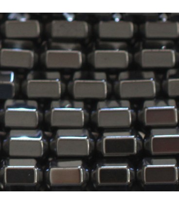 BeauMonde Bijoux - Hématite 4/4.2x6 mm environ tube diamanté