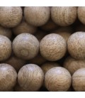BeauMonde Bijoux - Bois 10 mm perle ronde mat ton clair Phoebe Indonésie