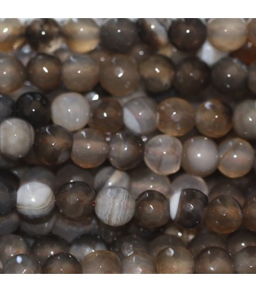 BeauMonde Bijoux - Agate 6 mm perle ronde facetté