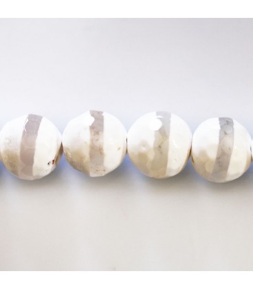 BeauMonde Bijoux - Agate 12 mm perle ronde facettée
