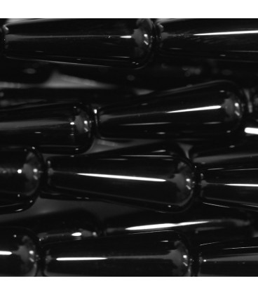 Agate black 6x16 mm elongated drop - BeauMonde Bijoux