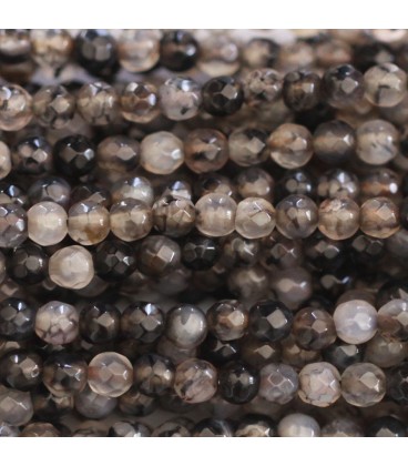 BeauMonde Bijoux - Agate 4 mm perle ronde facetté