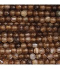 Agate 4 mm perle ronde facetté