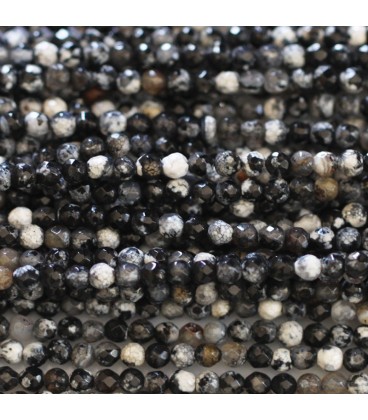Agate 3 mm round faceted bead - BeauMonde Bijoux