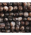 Agate 6 mm perle ronde facetté