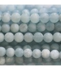 Aigue marine 6 mm perle ronde mat A Brésil
