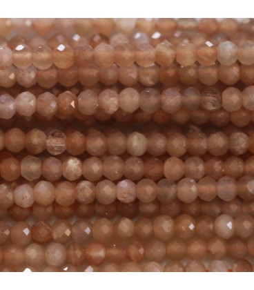 Sun stone 3x4 mm faceted washer - BeauMonde Bijoux