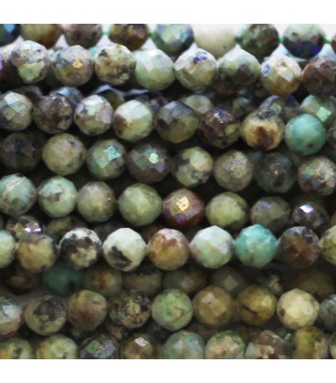 BeauMonde Bijoux - Turquoise 3.8/4 mm perle ronde facetté A Afrique