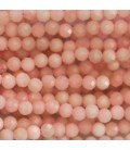 Opale rose 3 mm A+ perle ronde facetté Pérou