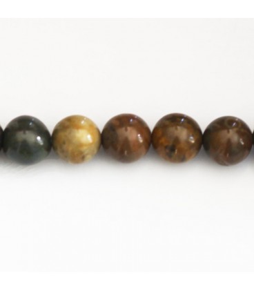 Jasper wealth 10 mm round bead - BeauMonde Bijoux