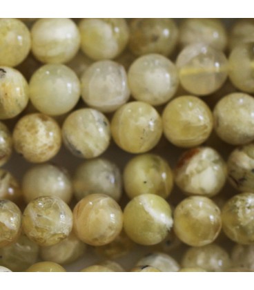 BeauMonde Bijoux - Opale jaune 8 mm perle ronde A Afrique