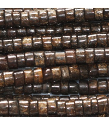 Bronzite 2x4 mm straight washer Brazil - BeauMonde Bijoux