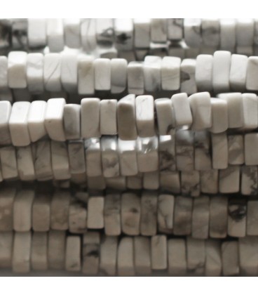 BeauMonde Bijoux - Howlite 2x4 mm rondelle carré blanche A Canada