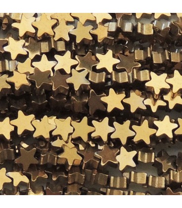 BeauMonde Bijoux - Hématite dorée 4 mm environ étoile