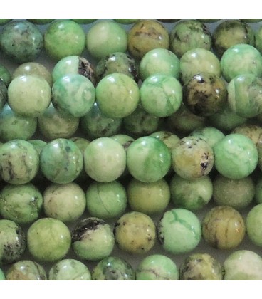 BeauMonde Bijoux - Variscite verte 6 mm perle ronde AA Mongolie