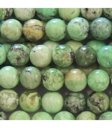 Variscite green 8 mm round bead Mongolia - BeauMonde Bijoux