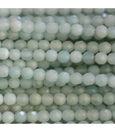 Amazonite 4 mm beads round faceted - BeauMonde Bijoux