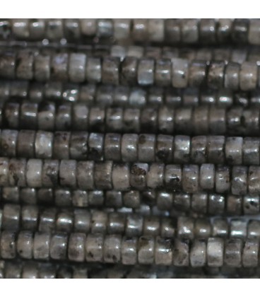 Labradorite black 2X4 mm straight washer (Larvikite) - BeauMonde Bijoux