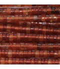 Cornelian 2X4 mm washer heishi natural straight Madagascar