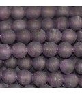 Amethyst 8 mm matte round bead - BeauMonde Bijoux