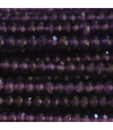 BeauMonde Bijoux - Améthyste 2x4 mm environ rondelle facettée Brésil