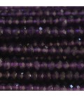 BeauMonde Bijoux - Améthyste 2x4 mm environ rondelle facettée Brésil
