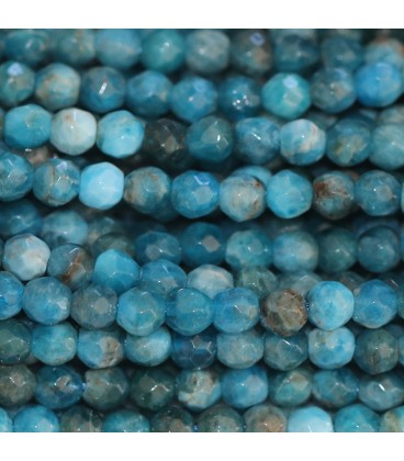 Apatite 6 mm round faceted bead Peru - BeauMonde Bijoux