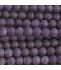 BeauMonde Bijoux - Améthyste 6/6.2 mm environ perle ronde mat Brésil