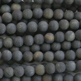 Oeil de faucon 6 mm perle ronde mat A+ Afrique du sud