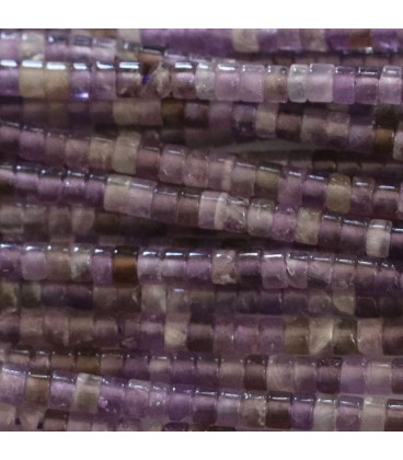 Amethyst 3x2mm washer heishi Brazil - BeauMonde Bijoux