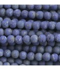 Lapis lazuli 6 mm matte round bead