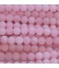 Quartz pink 6 mm dark matte round bead