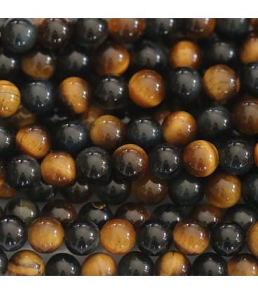 Tiger/falcon eye 6 mm round bead Africa - BeauMonde Bijoux
