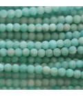Amazonite 4 mm perle ronde mat A Afrique