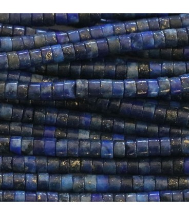 Lapis lazuli 2X3 mm heishi Afghanistan washer - BeauMonde Bijoux