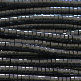 Hématite 2x4 mm environ rondelle heishi