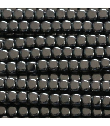 BeauMonde Bijoux - Hématite 4 mm environ carré arrondi