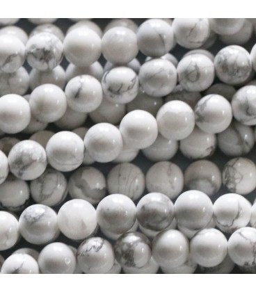 BeauMonde Bijoux - Howlite blanche perle ronde 6/6.3 mm environ A Canada