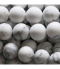 BeauMonde Bijoux - Howlite blanche 10 mm perle ronde mat A Canada
