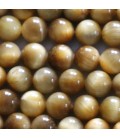 Oeil de tigre golden 8 mm environ perle ronde AA Afrique du Sud
