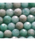 Amazonite 8 mm perle ronde facettée A Afrique