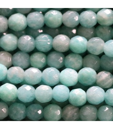 Amazonite 6 mm round faceted bead Africa - BeauMonde Bijoux