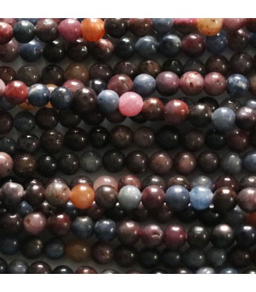 BeauMonde Bijoux - Saphir 4 mm mixte perle ronde A Inde