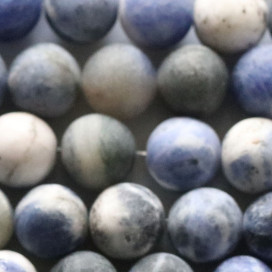 BeauMonde Bijoux - Sodalite 10 mm perle ronde mixte mat A Afrique du Sud