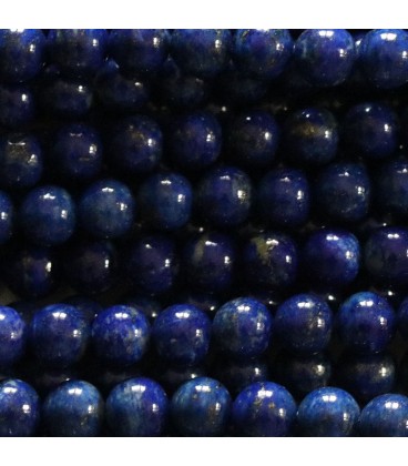 Lapis lazuli 5.8/6.3 mm round bead quality A Afghanistan - BeauMonde Bijoux
