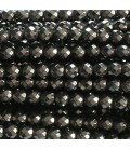 BeauMonde Bijoux - Hématite 4/4.2 mm environ trou 1.1mm environ perle ronde facettée Chine