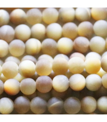 Golden tiger eye 6 mm matte round bead Africa - BeauMonde Bijoux