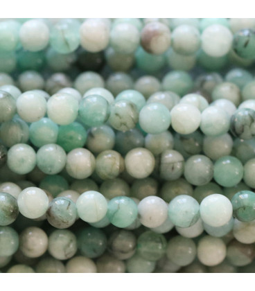 BeauMonde Bijoux - Emeraude 4 mm perle ronde ton clair A Brésil