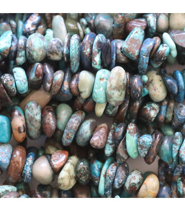 BeauMonde Bijoux - Chrysocolle pierre chips 5/8 mm +/- environ Pérou