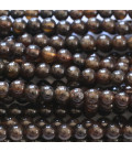 Dravite 4 mm round bead Brazil (brown tourmaline)